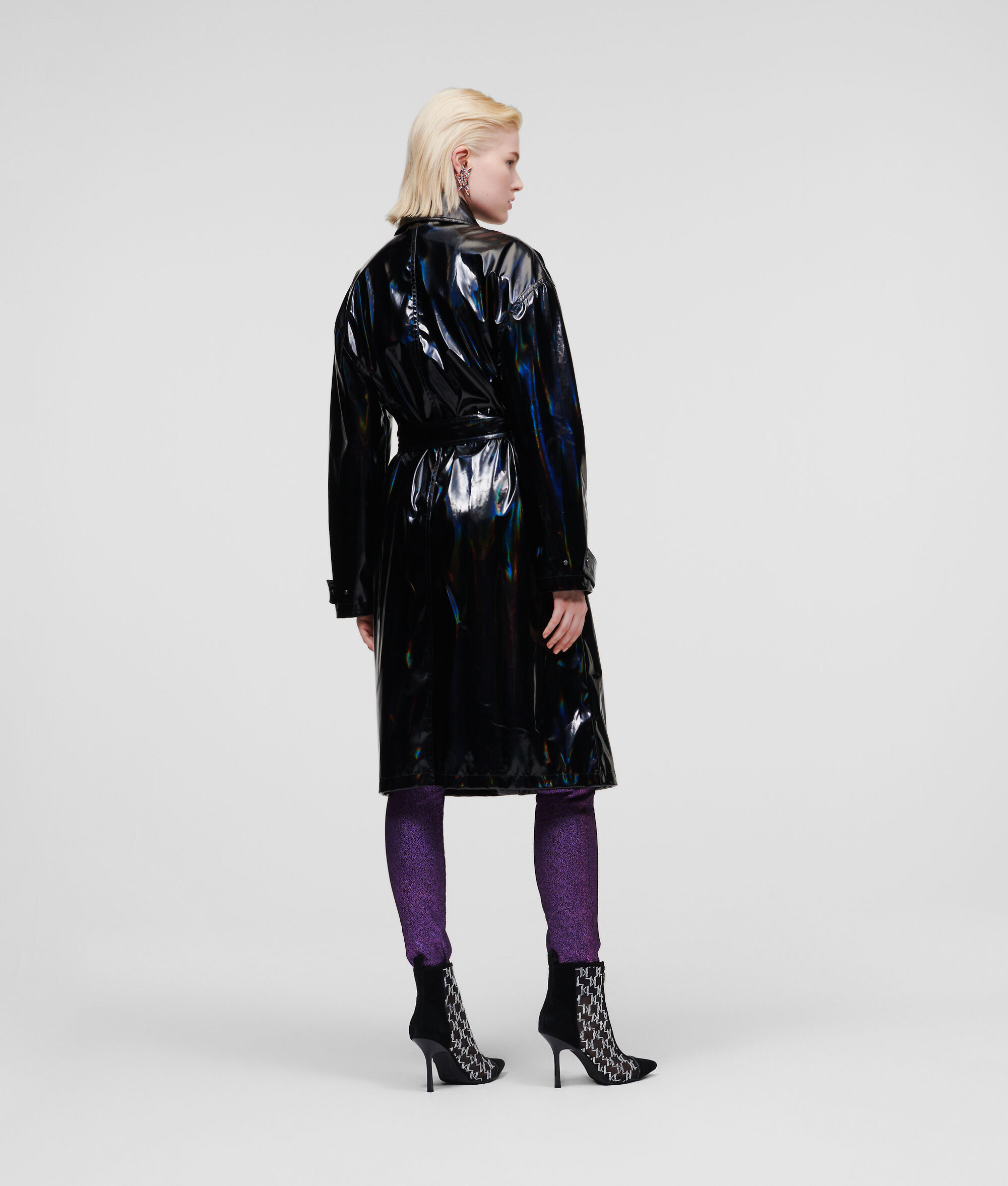 (image for) Extraordinary IRIDESCENT PATENT TRENCHCOAT